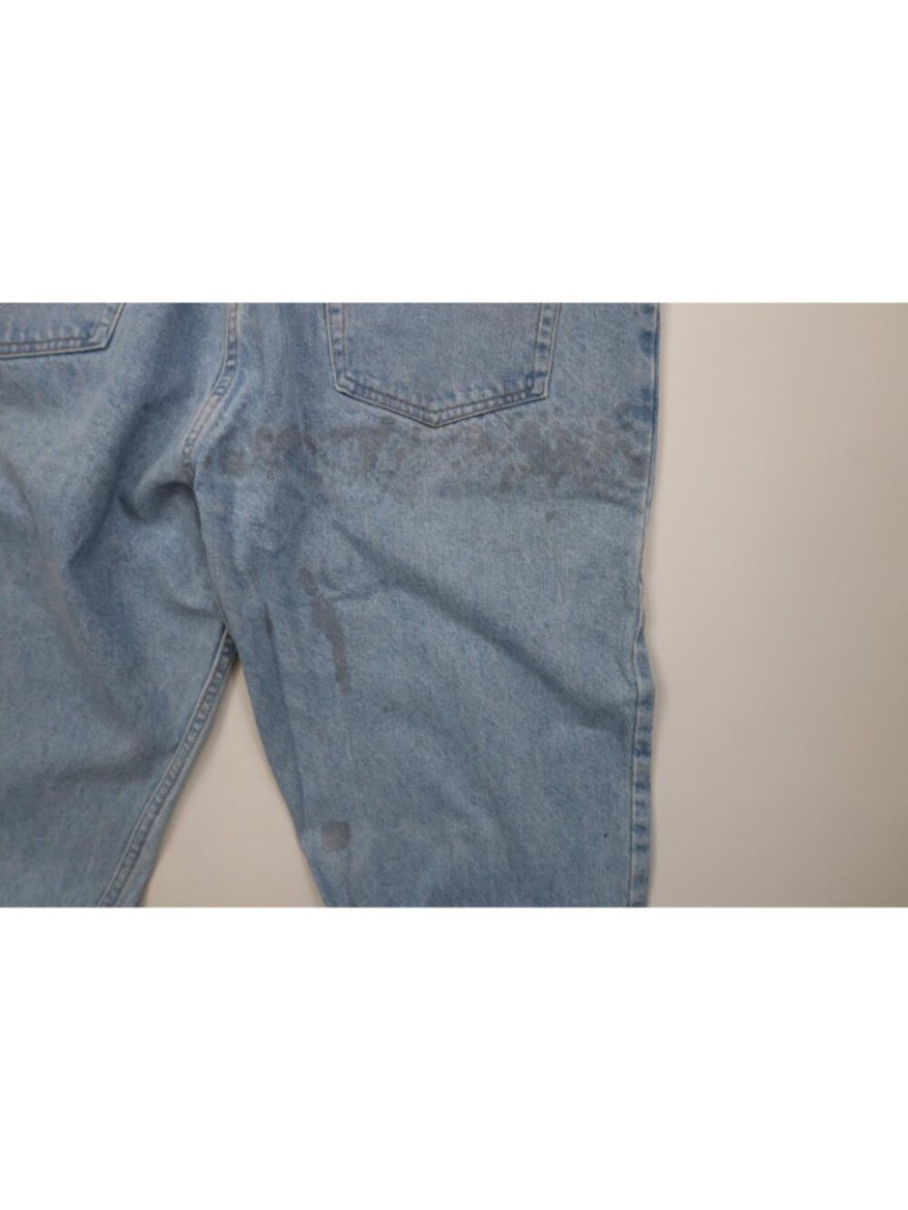Vintage 90s Eddie Bauer Mens 40x30 Distressed Baggy Fit Tapered Leg Jeans Blue - Picture 13 of 14